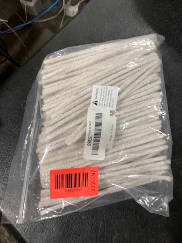 Photo 1 of (200) Lova  Cleaners Bulk (Hard Bristle) Easily Cleans, Glass Pipe Cleaner for Cleaning, Glass Pipes, Pipecleaners, Chenille Stems, (6 Inchs), 100% Cotton, Steel Wire, White