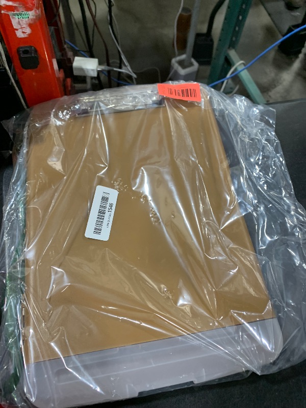 Photo 1 of Piasoenc Clipboard with Storage, 8.5 x 11 Organization Box with Pen Holder and A4 Legal Paper Folder, Folio & Side-Opening, Low Profile Clip,for Nurses,Teachers, Size 14 x 9.6 x 1.2 in, Brown