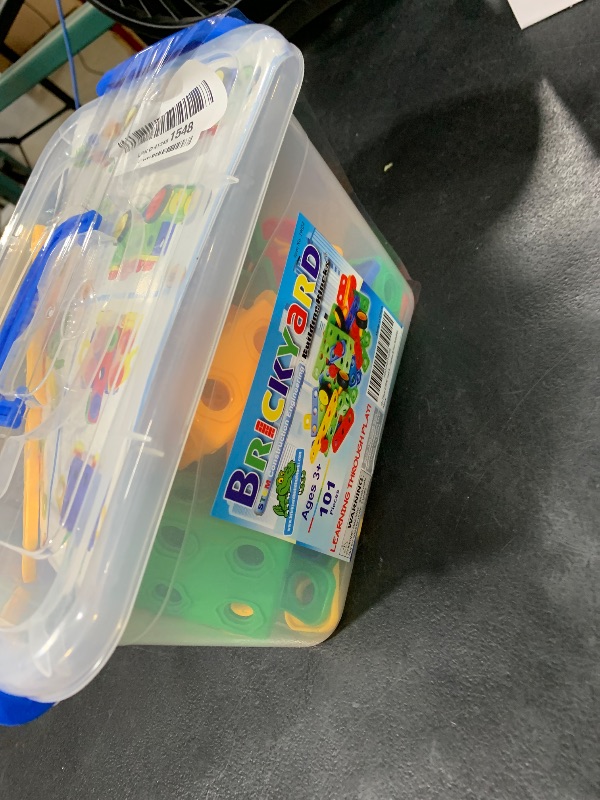 Photo 1 of Brickyard Building Blocks STEM Toys - Educational Building Toys for Kids Ages 4-8 with 101 Pieces, Tools, Design Guide and Toy Storage Box, Gift for Boys & Girls