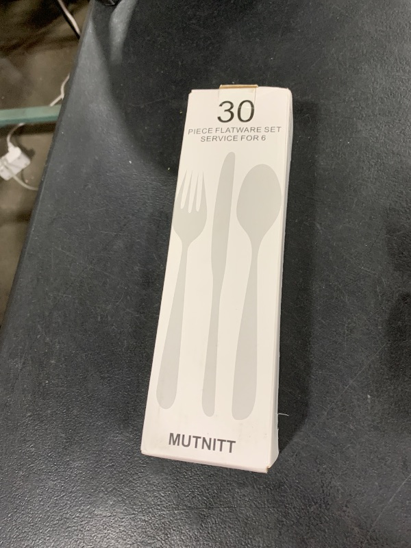 Photo 1 of MUTNITT 30 Pcs Silverware Set Service for 6,Premium Stainless Steel Flatware Set,Mirror Polished Cutlery Utensil Sets,Durable Kitchen Eating Tableware Sets,Include Fork Knife Spoon,Dishwasher Safe