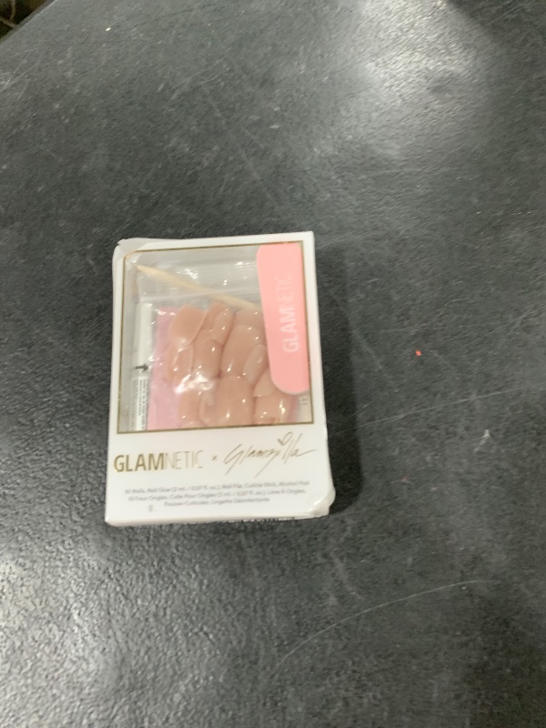 Photo 1 of Glamnetic x GLAMZILLA Press On Nails - FOR THE “IT” GIRLS | Short Squoval Nude Fake Nails, Semi-Transparent, Salon Quality, Everyday | 15 Sizes - 30 Nail Kit with Glue