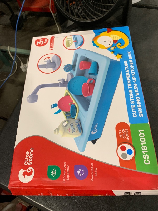 Photo 1 of CUTE STONE Color Changing Kitchen Sink Toys, Children Electric Dishwasher Playing Toy with Running Water, Upgraded Faucet, Automatic Water Cycle System Play House Pretend Role Play Toys for Boys Girls