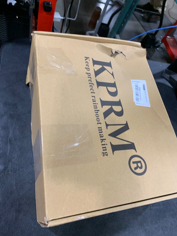 Photo 1 of Kprm Men's Deck Boots Waterproof Ankle Rubber Rain Boots High-Performance Saltwater Fishing Booties Size 10 Grey