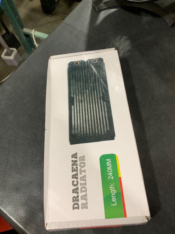 Photo 1 of Dracaena.io 240mm - 28mm/1.1 inch Thick Computer Radiator, 14 Tubes Copper Water Cooling Cooler for CPU Heat Sink - Liquid Heat Exchanger Dual G1/4 Thread,Black