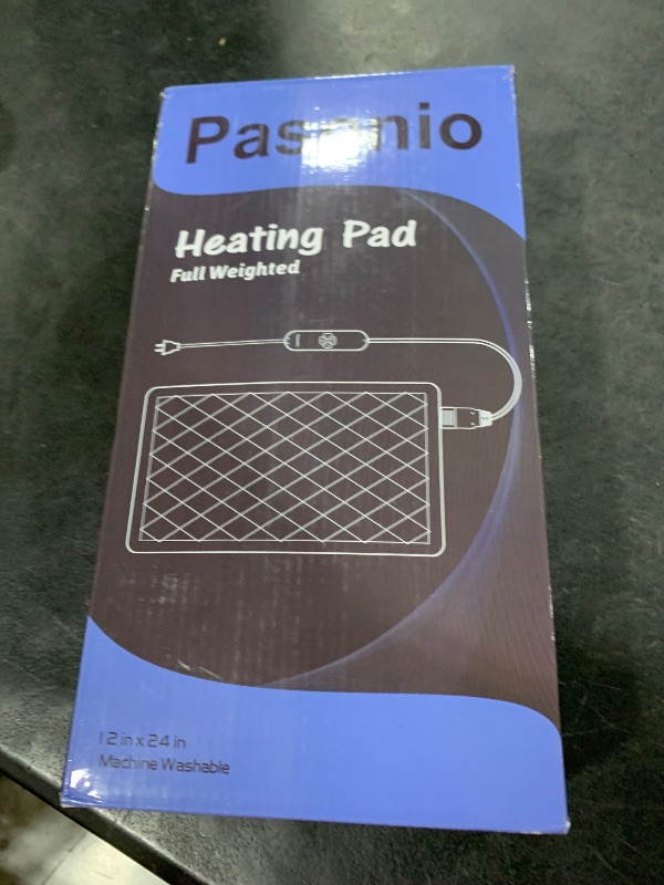 Photo 1 of Pasonio Full Weighted Extra Large Electric Heating Pad for Back Pain and Cramps Relief - Soft Heat Pad for Moist & Dry Therapy (Pink and Black PFH03)