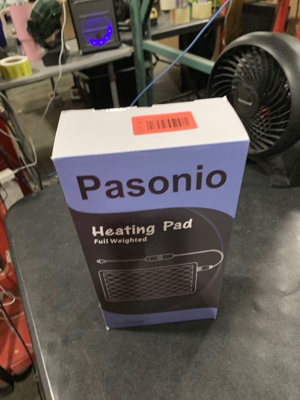 Photo 1 of Pasonio Full Weighted Extra Large Electric Heating Pad for Back Pain and Cramps Relief - Soft Heat Pad for Moist & Dry Therapy (Pink and Black PFH03)