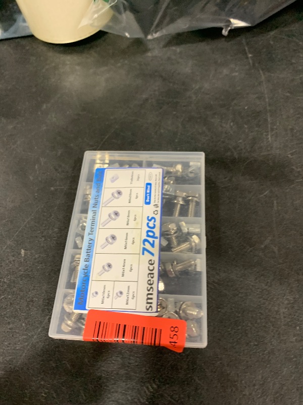 Photo 1 of smseace 72Pack 304 Stainless Steel Battery Bolts and Nuts 5-Sizes M6x10/12/14/16/18/20mm ATV Battery Bolt Motorcycle Battery Terminal Screws with Square Nuts for ATV Battery Bolts and Nuts Square
