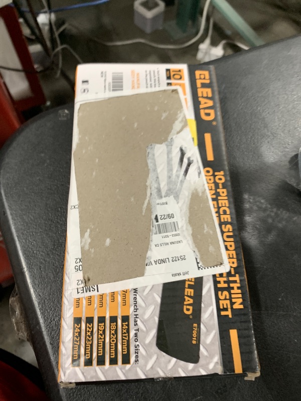 Photo 1 of ELEAD Super-Thin Open End Wrench Set | 10-Piece Metric 5.5-27mm | Nickel-Plated Slim Design | 5.5, 7, 8, 9, 10, 11, 12, 13, 14, 15, 16, 17, 18, 19, 20, 21, 22, 23, 24, 27mm