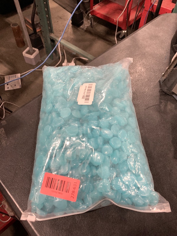Photo 1 of 4.8Lbs 1100Pcs Glow in The Dark Stones Pebbles Blue Glow Rocks