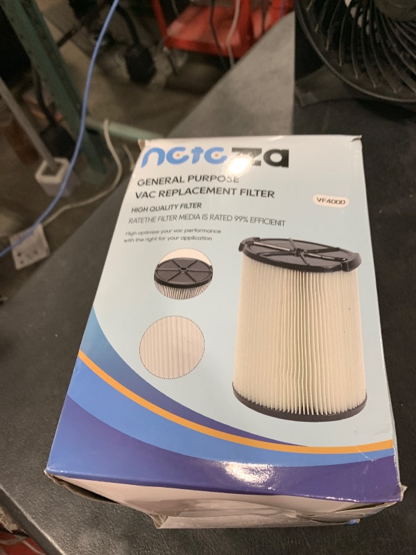 Photo 1 of Standard Wet or Dry Vac Filter VF4000 fit for ridged Vacs 5 Gallons and Larger Vacuum Cleaner, Replacement VF4000 Filter,1 Pack