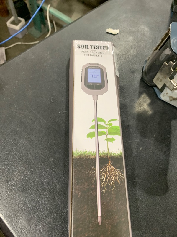 Photo 1 of YAMRON 4-in-1 Soil Moisture Meter Digital Plant Temperature/Soil Moisture/PH Meter/Sunlight Intensity Backlight LCD Display Soil Test Meter for Gardening, Farming and Outdoor Plants