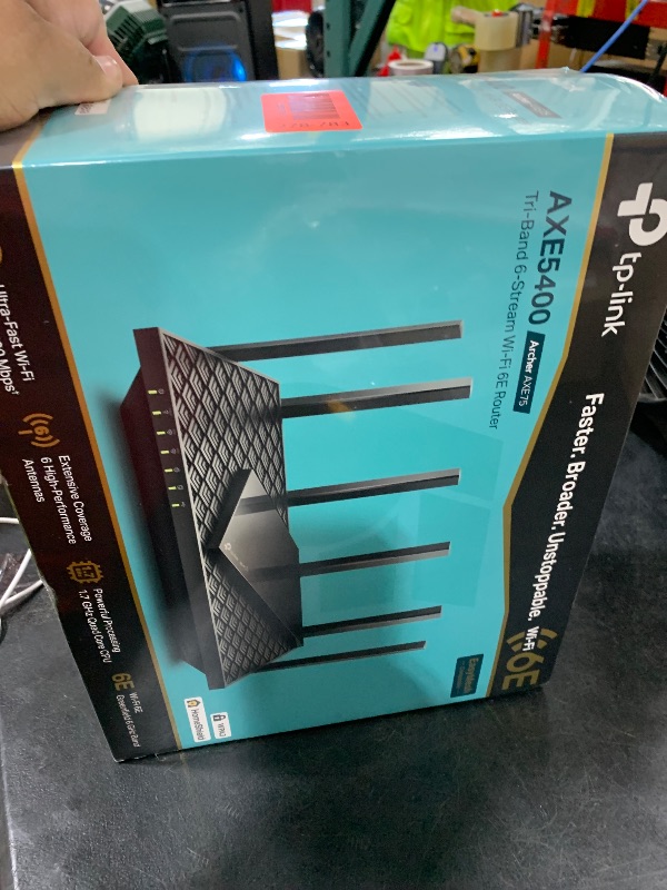 Photo 1 of TP-Link AXE5400 Tri-Band WiFi 6E Router (Archer AXE75), 2025 PCMag Editors' Choice, Gigabit Internet for Gaming & Streaming, New 6GHz Band, 160MHz, OneMesh, Quad-Core CPU, VPN & WPA3 Security