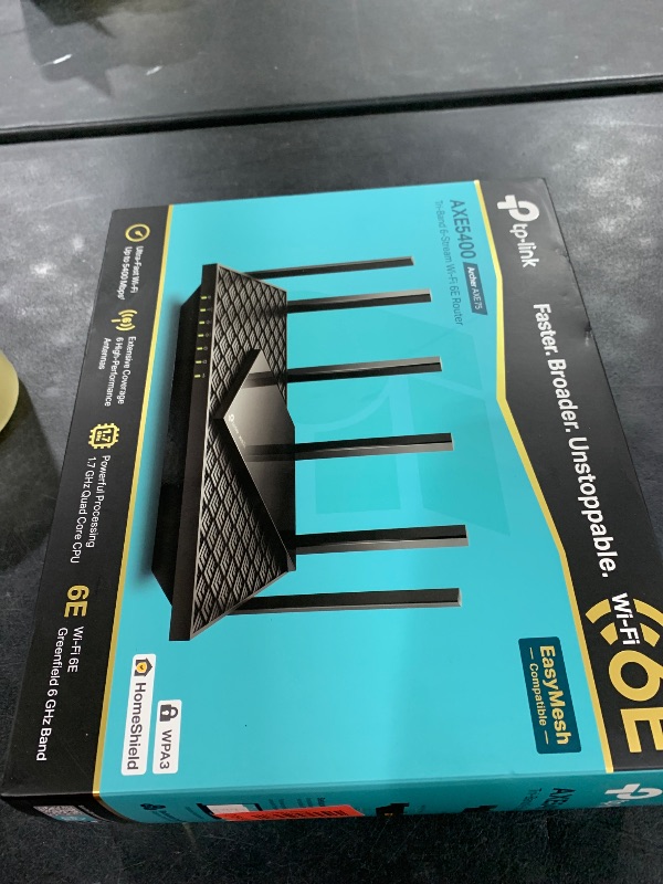 Photo 1 of TP-Link AXE5400 Tri-Band WiFi 6E Router (Archer AXE75), 2025 PCMag Editors' Choice, Gigabit Internet for Gaming & Streaming, New 6GHz Band, 160MHz, OneMesh, Quad-Core CPU, VPN & WPA3 Security