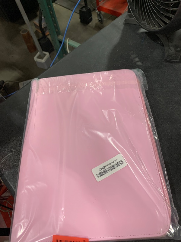 Photo 1 of Premium Zip Card Binder, Fabmaker 9 Pocket Trading Card Binder, 360 Zipper Card Collection Album Folder, Side-Loading Card Holder for MTG, TCG, Sports Cards, Pink