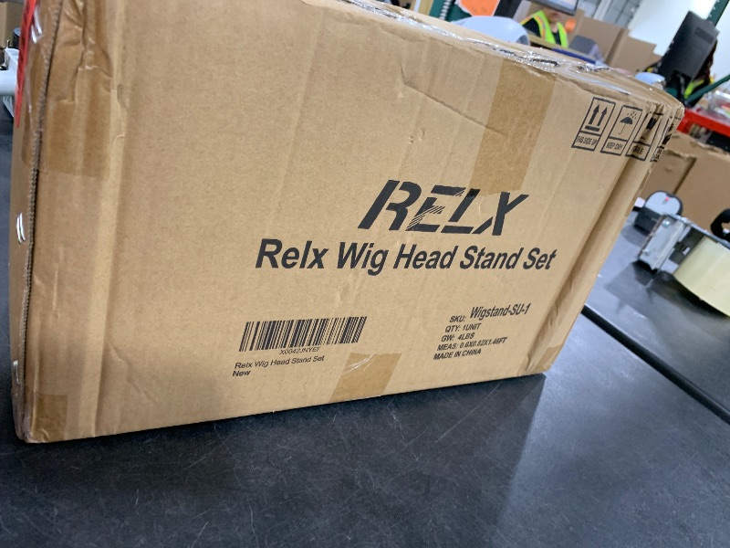 Photo 1 of Relx Reinforced Wig Stand with Mannequin Head - Adjustable Wig Head Stand with Head for Wigs - Manikin Head Set for Cosmetology, black
