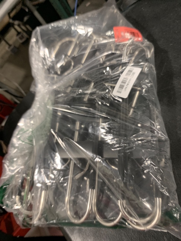 Photo 1 of HUITEM Space Saving 6 Tier Pant Hangers, Anti-Slip, Stainless Steel, 2 Pack, Black