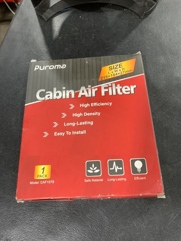 Photo 1 of Puroma 1 Pack Cabin Air Filter with Activated Carbon, Replacement for CP157, CF12157, Select Lexus, Mazda, Subaru and Toyota Avalon, Camry, Corolla, Highlander, Prius, RAV4, Sienna, Venza