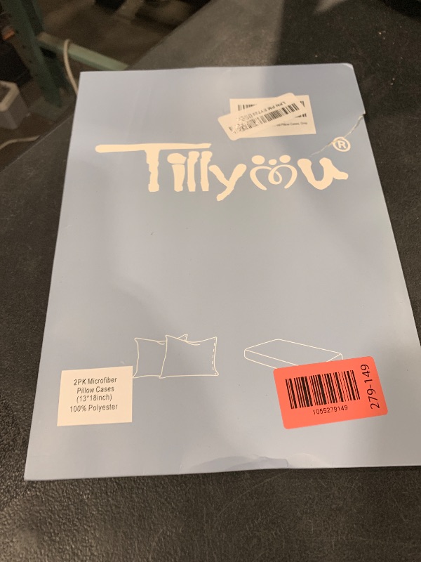 Photo 1 of TILLYOU Toddler Pillowcase 2 Pack with Envelope Closure,13" x 18" Silky Soft Microfiber Travel Pillow Case Kids Pillowcases for Boys and Girls,Gray