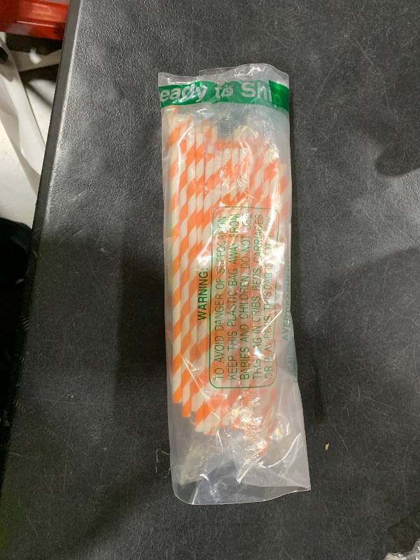 Photo 1 of Spritz Straws Compatible with Aperol,Disposable and Cocktail Straws Compatible with Aperol,100pcs,Orange