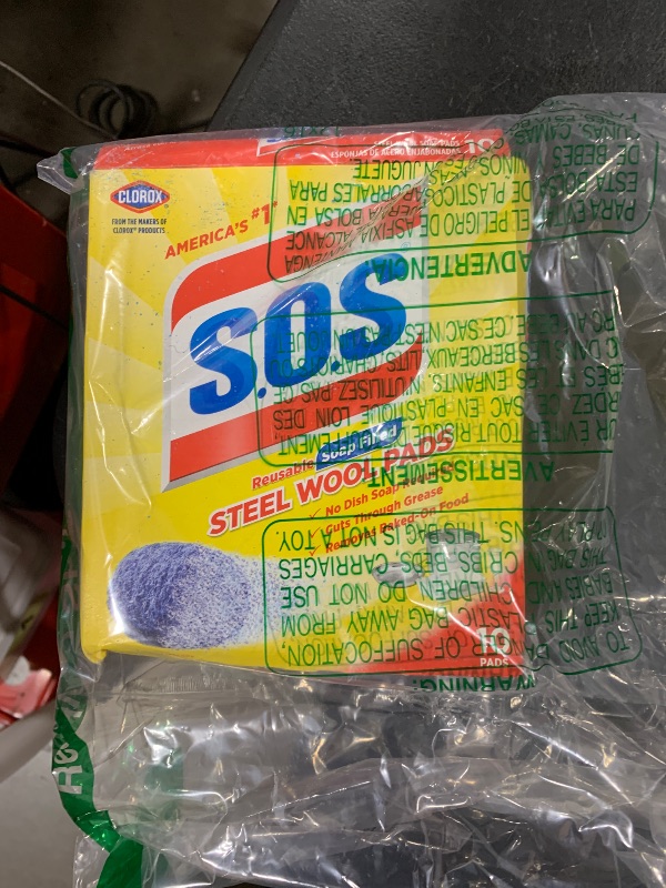 Photo 1 of S.O.S-10002 , Steel Wool Soap Pads, 10 Ct