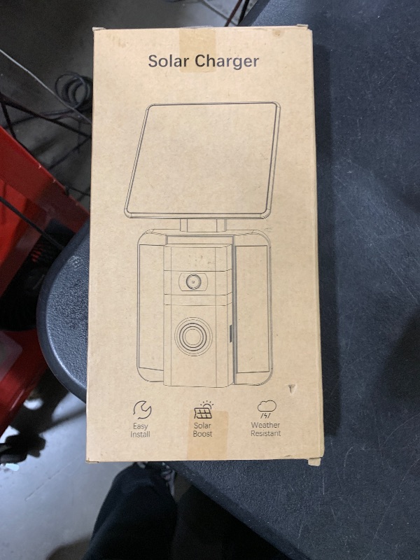 Photo 1 of Doorbell Solar Charger Compatible for Ring Video Doorbell 3/3 Plus/4/Battery Doorbell Plus/Battery Doorbell Pro(U-Shaped Port), QIBOX 2.9W Adjustable Efficient Solar Panel Mount for Doorbell Camera