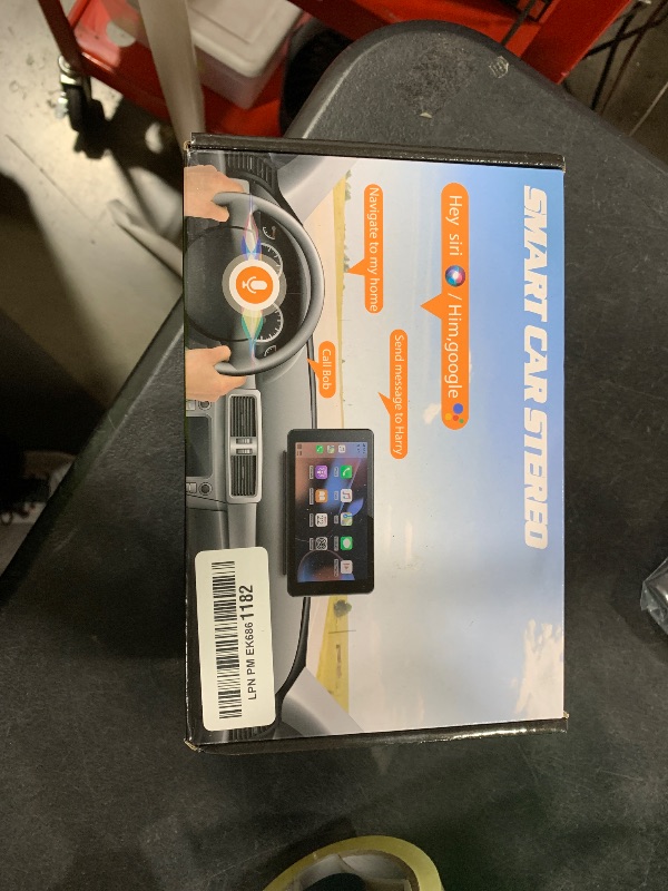 Photo 1 of Apple Carplay Screen for Car, 7" HD Portable Car Stereo Touch Screen with Wireless Android Auto, Backup Camera with LED/Mirror Link/Voice Control/Bluetooth/GPS/AUX/FM Satellite Radio for All Vehicles