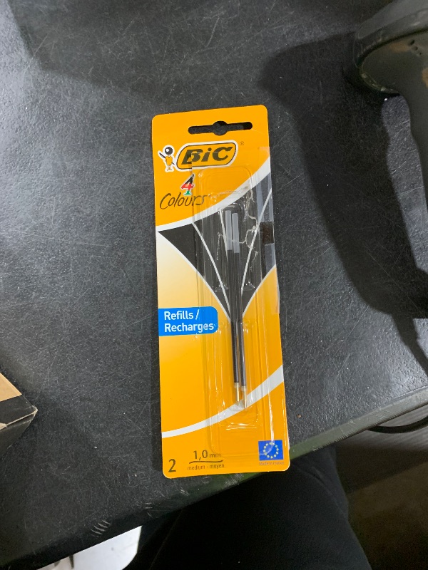 Photo 1 of BIC Ballpoint Pen 4 Colours 2 Items Black