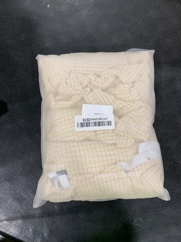 Photo 1 of SearchI Recliner Chair Cover Jacquard Chair Covers 4 Piece, Small Recliner Sofa Slipcover for Home Theater Seating with Elastic Bottom, Recliner Protector with Pocket for Recliners, Beige