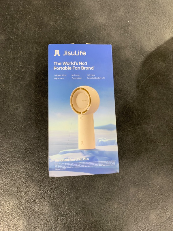 Photo 1 of JISULIFE Handheld Portable Turbo Fan [16H Max Cooling Time], 4000mAh USB Rechargeable Personal Battery Operated Mini Small Pocket Fan with 5 Speeds for Travel/Outdoor/Vacation/Concerts - Brown