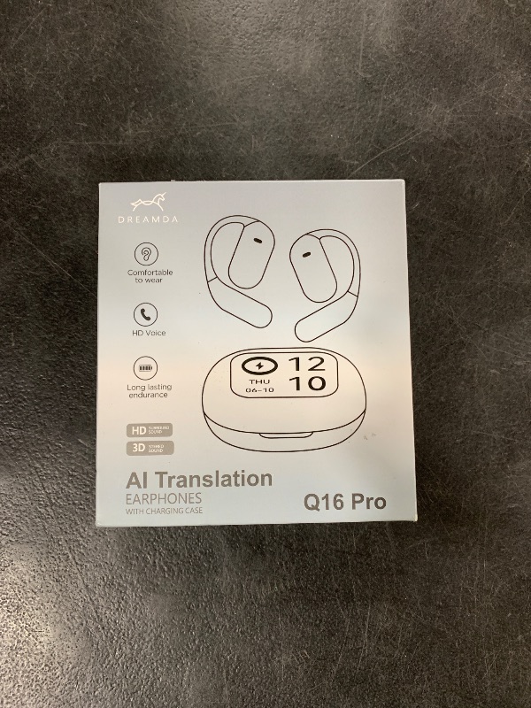 Photo 1 of diujzld AI Real Time Language Translator Earbuds, AI Language Translator Earphone 3-in-1 Accents & Long Battery Life Translation Earbuds OWS 144 Languages & 8 Offline for Travel Business(Milky White)