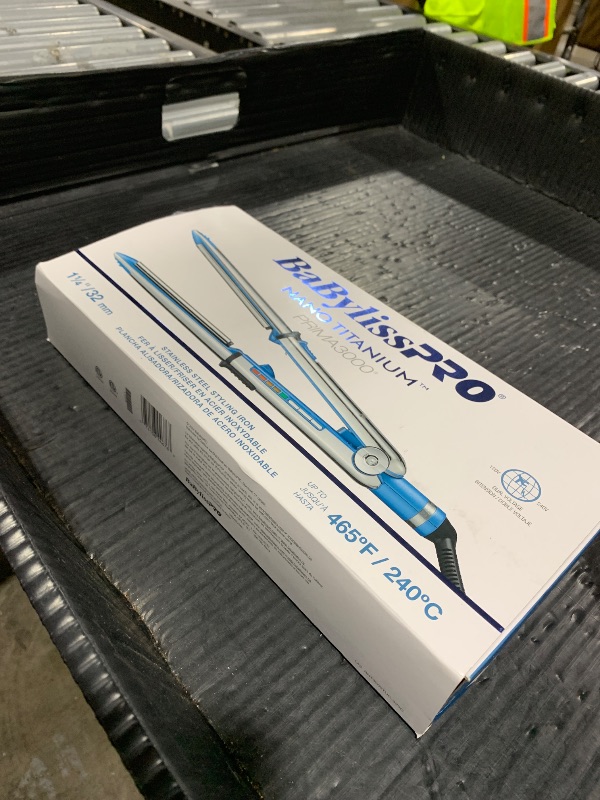 Photo 1 of BabylissPRO Nano Titanium Prima Ionic Hair Straightener, Curl and Straighten Hair With One Professional Tool, Blue