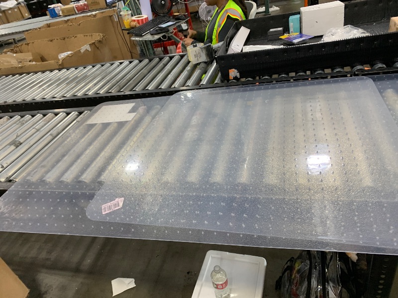 Photo 1 of NINJA Easy Glide Office Chair Mat for Carpet Floors, Strong Slip Resistant Under Desk Floor Protector, Stay in Place Plastic Computer Mats for Rolling Work and Gaming Chairs, 32.5x48 Inch, Clear
