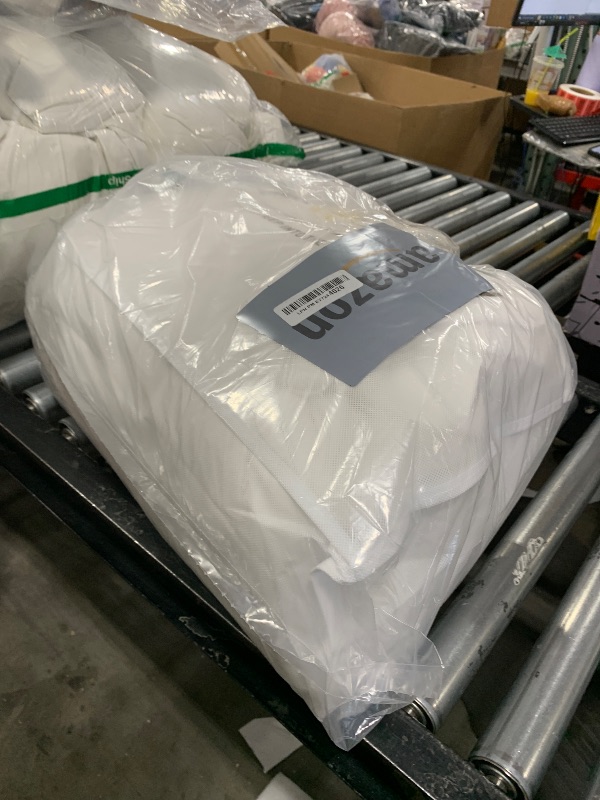 Photo 1 of L LOVSOUL 75% Goose Down Fiber Comforter King Size, 850+ Fill Power Hotel Style Bedding Comforter, 1200TC, Fluffy Ultra Soft All Season White Duvet Insert with 8 Corner Tabs