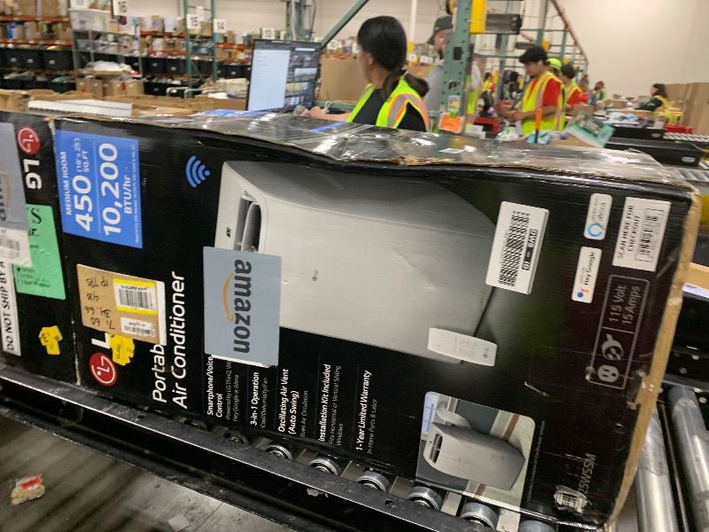 Photo 1 of LG 10,200 BTU (DOE) / 14,000 BTU (ASHRAE) Smart Portable Air Conditioner, Cools 450 Sq.Ft. (18' x 25' room size),Smartphone & Voice Control works with LG ThinQ, Amazon Alexa and Hey Google, 115V