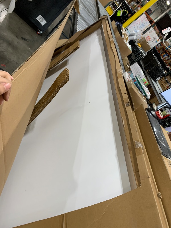 Photo 1 of Amazon Basics Large Magnetic Dry Erase Whiteboard with Pen Tray for School, Classroom, Office & Home , 48" x 72", Aluminum frame, Silver/White