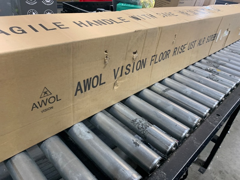 Photo 1 of AWOL VISION 120" Motorized ALR Floor Rising Projector Screen for Ultra Short Throw Projector, Floor Stand Screen for Home Theater, 4K/8K Ultra HD, Active 3D, 95% Ambient Light Rejecting-ALR-F220C