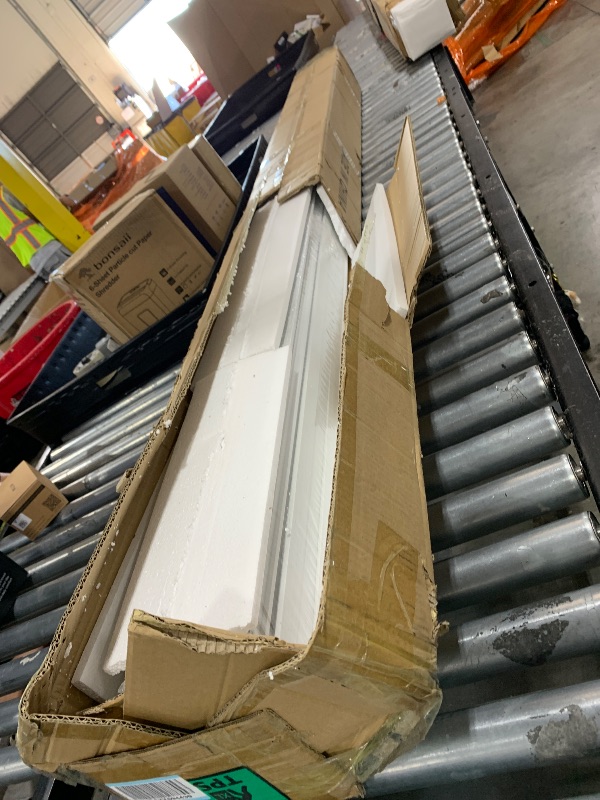 Photo 1 of DIYHD 42x96in White PVC Folding Accordion Door with Installation Hardware for Closet