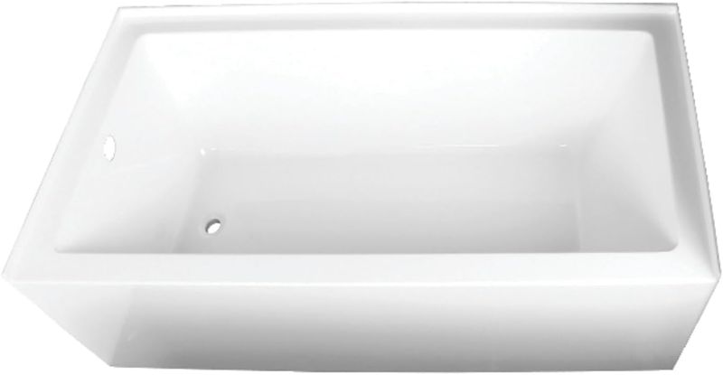 Photo 1 of Kingston Brass VTAP663222L Aqua Eden Alcove Tub, 66" (L) x 32" (W) x 20-1/2" (D), White
