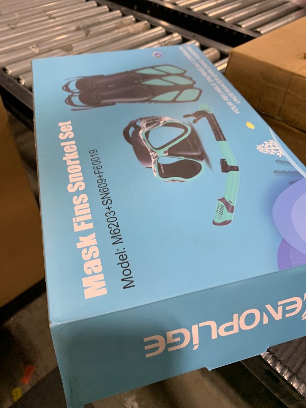 Photo 1 of mask and fins snorkeling equipment