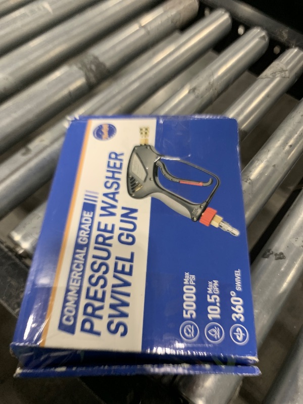 Photo 1 of TOOLCY Pressure Washer Short Gun, Commercial 5000 PSI / 10.5 GPM with Nozzle Tips, 3/8" Swivel USA-NPT Thread x Quick Socket, Sturdy Design for Gas Power Washer