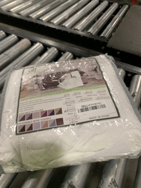 Photo 1 of U-NICE HOME Futon Sofa Covers Reversible Slipcover Armless Couch Cover Water Resistant (White/White)