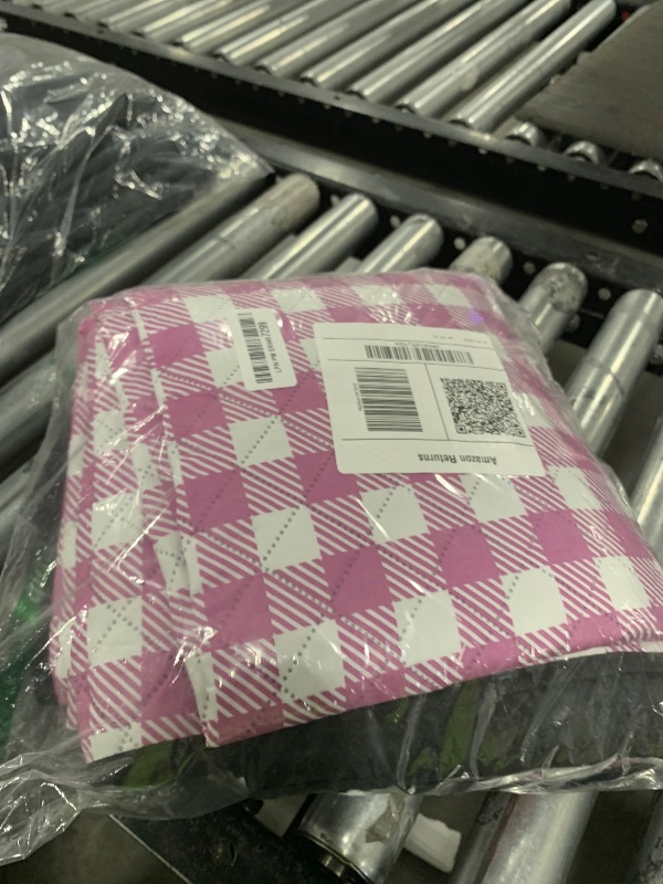 Photo 1 of ZAZE Picnic Blanket Waterproof Sandproof, 80''x80'' 3-Layer Cute Compact Extra Large Machine Washable Foldable Beach Mat, Big XL Outdoor Blankets for Spring Summer Camping, Park, Grass(Pink and White)