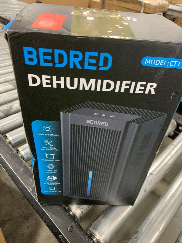 Photo 1 of Dehumidifier,95OZ Dehumidifier for Home 1000 Sq.Ft - Quiet with Auto Shut Off & Relaxing 7 Color Ambient Light,Ideal for Livingroom, Bedroom, Basement(Black)