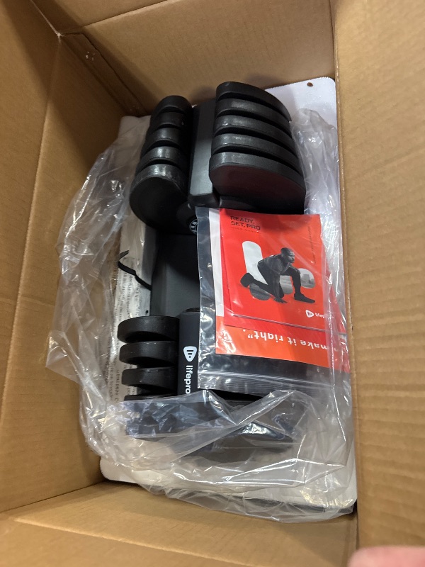 Photo 1 of Lifepro Adjustable Dumbbells - 90Lb 6in1 Dumbbells Adjustable Weight