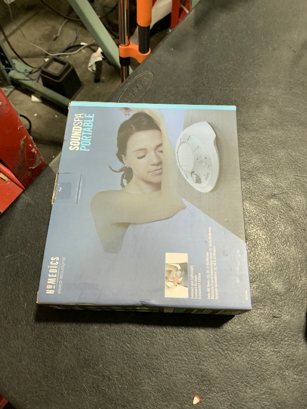 Photo 1 of Homedics SoundSleep White Noise Sound Machine, Silver, Small Travel Sound Machine with 6 Relaxing Nature Sounds, Portable Sound Therapy for Home, Office, Nursery, Auto-Off Timer, by Homedics