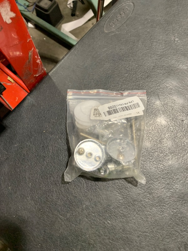 Photo 1 of Toilet Lid Hinge Repair Kit - 1 Pair of Hinges + 8 Screws + 1 Set of Installation Accessories