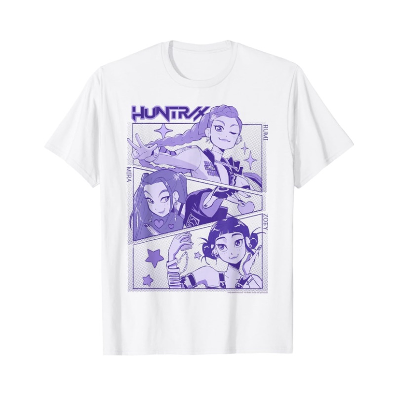 Photo 1 of Halloween Huntrix Cute Manhwa Panels T-Shirt Youth Small