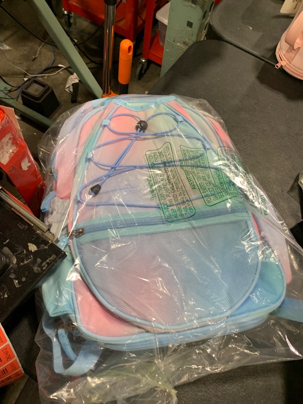 Photo 1 of Choco Mocha Kids Tennis Bag for Girls, Kids Tennis Backpack Racket Bag, junior tennis bag 16 Inch, Dot Blue Pink