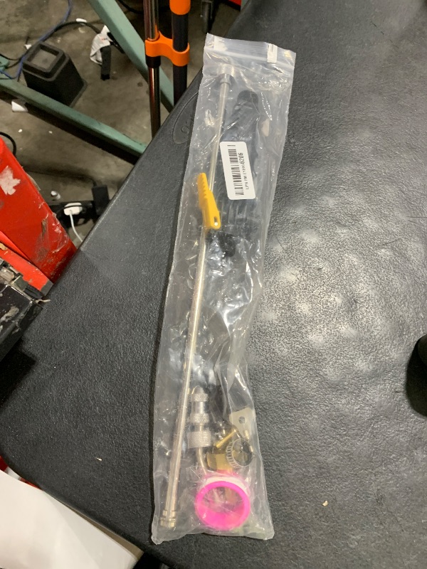 Photo 1 of 29'' Sprayer Wand Replacement, 1/4" & 3/8" Brass Barb Universal Stainless Sprayer Wand with Shut off Valve, Adjustable Watering Wand with 2 Hose Clamps & 1 Tape