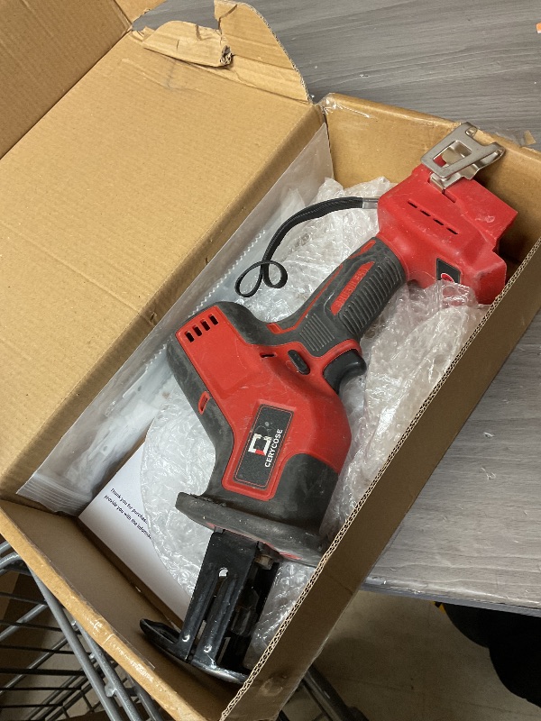 Photo 1 of Cerycose Cordless Brushless Reciprocating Saw, Compatible with Milwaukee Batteries, Tool-Free Blade Change, Includes 4 Saw Blades for Wood, Metal & PVC Cutting (Battery Not Included)
